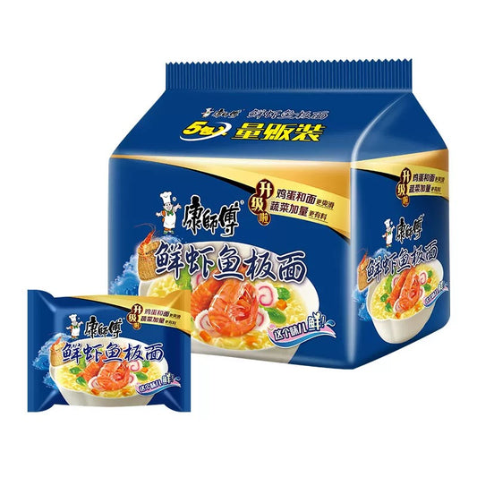 康师傅经典 5连包 - 鲜虾鱼板面 KSF Instant  Noodles - Fish Flavour