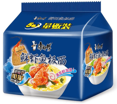 康师傅经典 5连包 - 鲜虾鱼板面 KSF Instant  Noodles - Fish Flavour